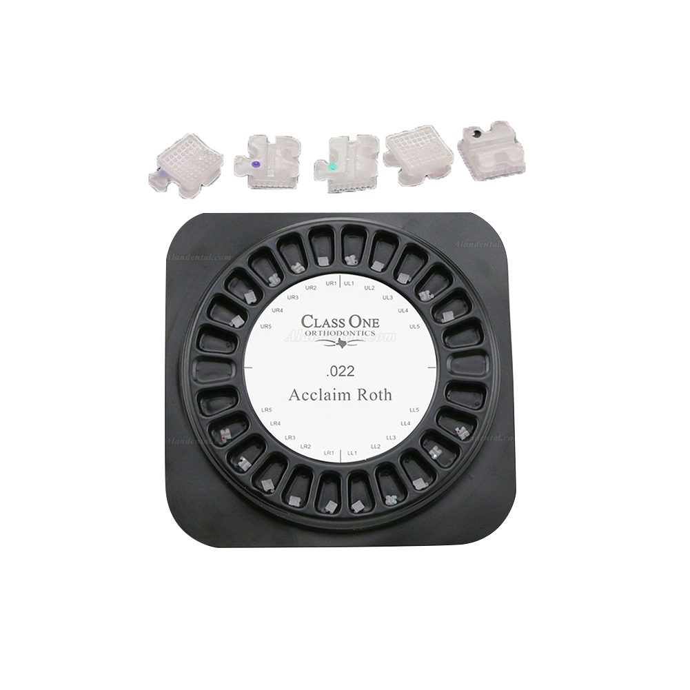 thumbnail image 2 of CREATIVE Ceramic Orthodontic Brackets, Clear Aesthetic Braces, Roth MBT .022, Set Of 5 2 of 5