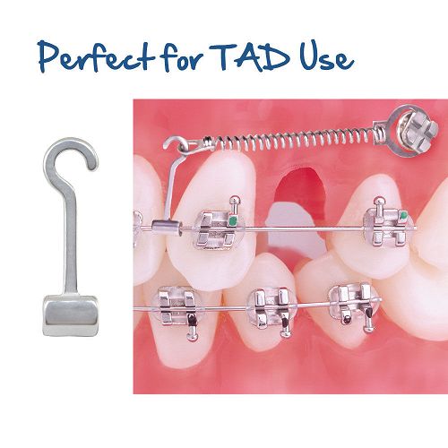 AZDENT Dental Orthodontic Crimpable Hooks & Stops Kit - 10pcs Left & Right With Crimping Tool